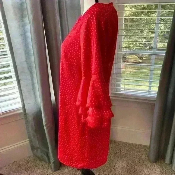 Julie Brown NYC Size 6 Dress Mini red with pink dots and lining - Picture 8 of 11